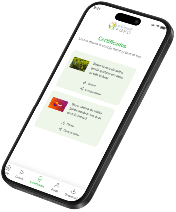 Resultado final do aplicativo em um iPhone
